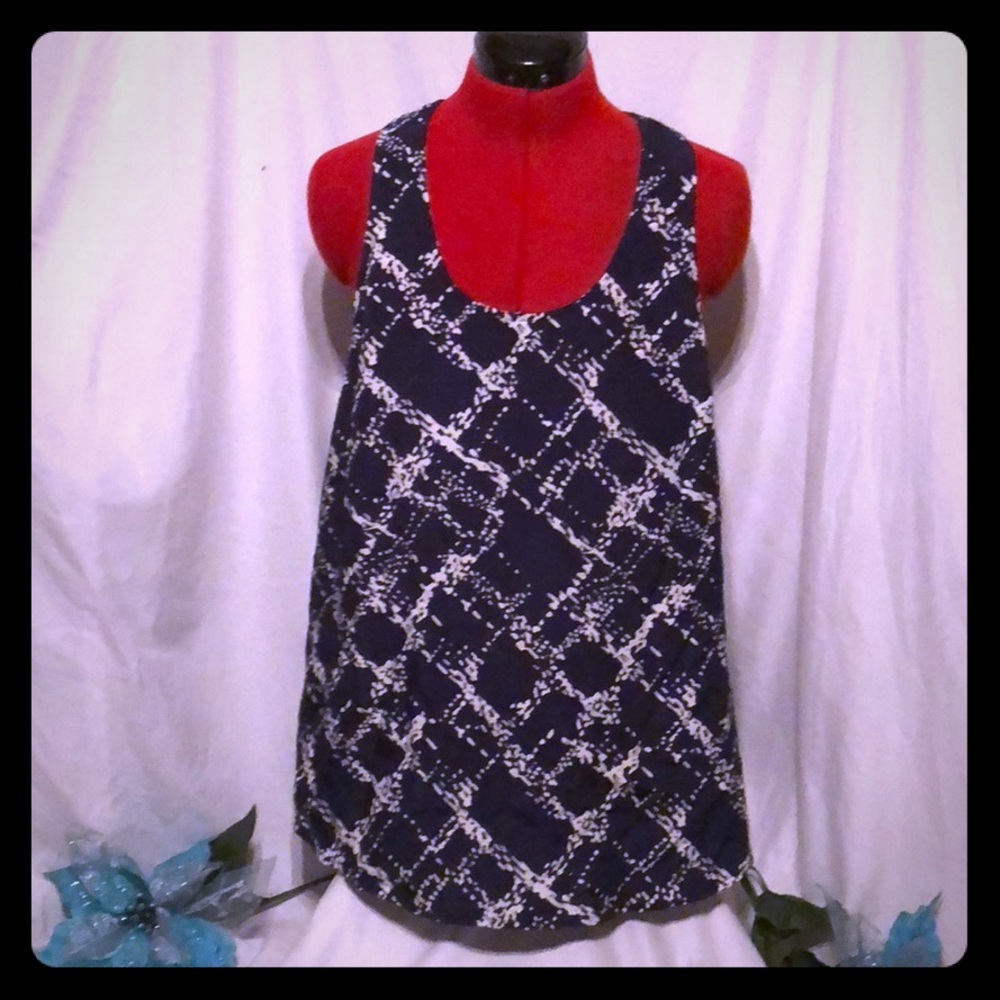 Navy blue and white shirt